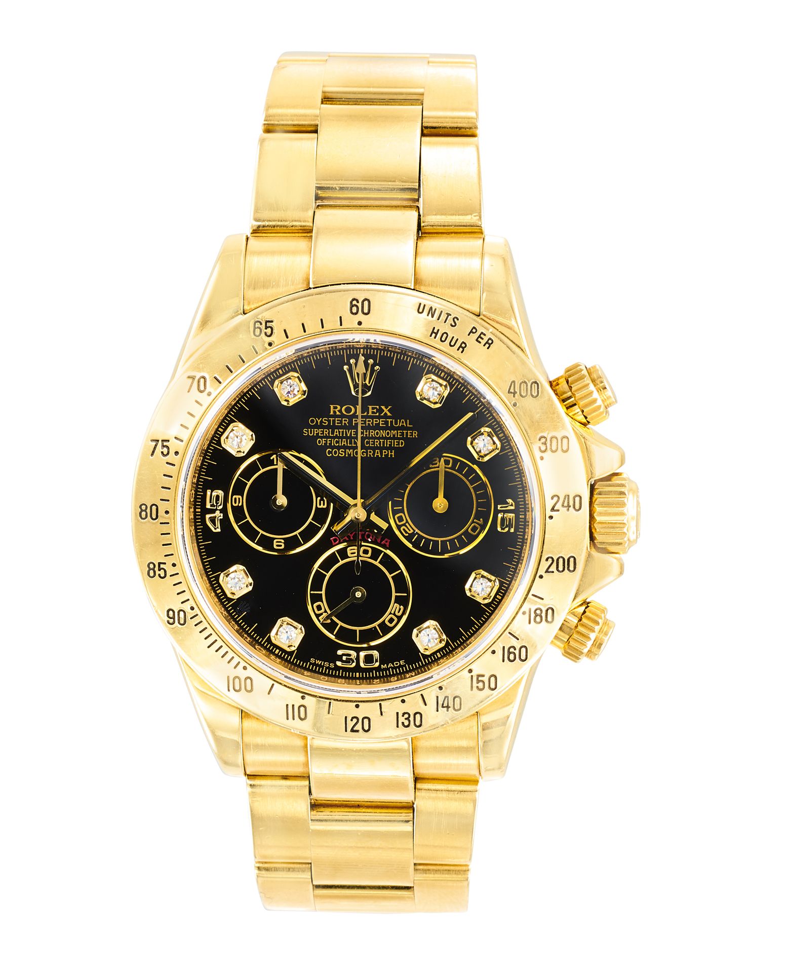 ROLEX "DAYTONA" Ref. 116528
Yellow gold chronograph watch, graduated yellow gold&hellip;