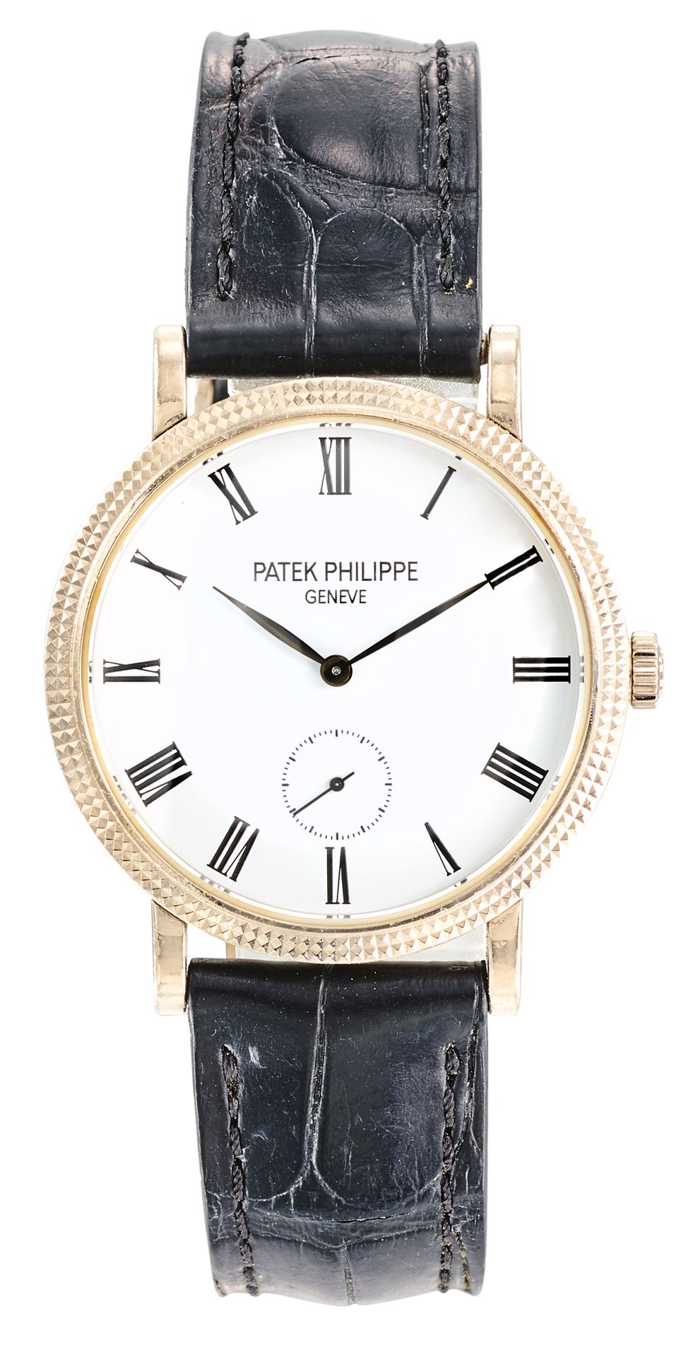 PATEK PHILIPPE Calatrava Clou de Paris "表款，型号 7119G-010
混合型腕表，白金表盘，边缘饰有双 "Clou d&hellip;