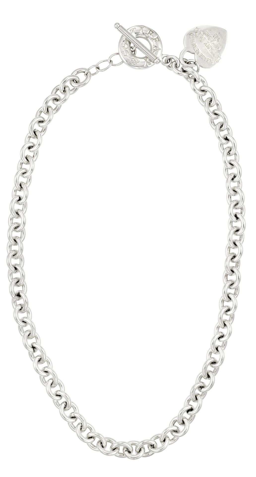 TIFFANY & CO Return to Tiffany" heart-shaped necklace in silver
Signed
L: 46 cm &hellip;