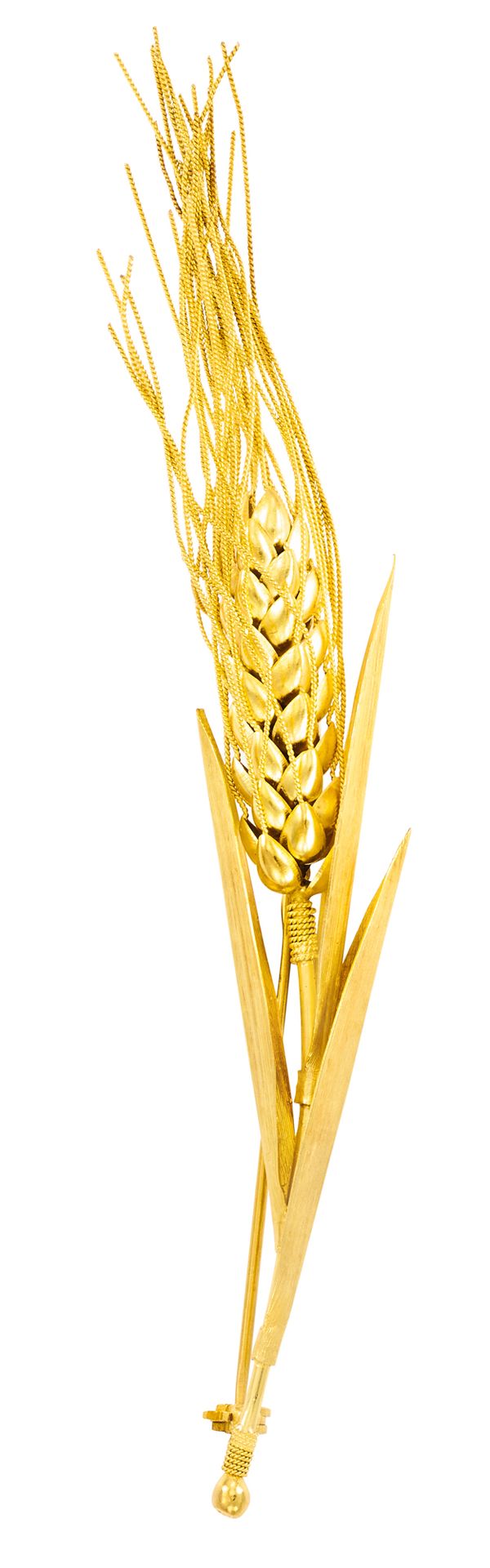 Broche "épis de blé" en or jaune amati et filigrané
H : 10,5 cm
Pb : 10,95 g (18&hellip;