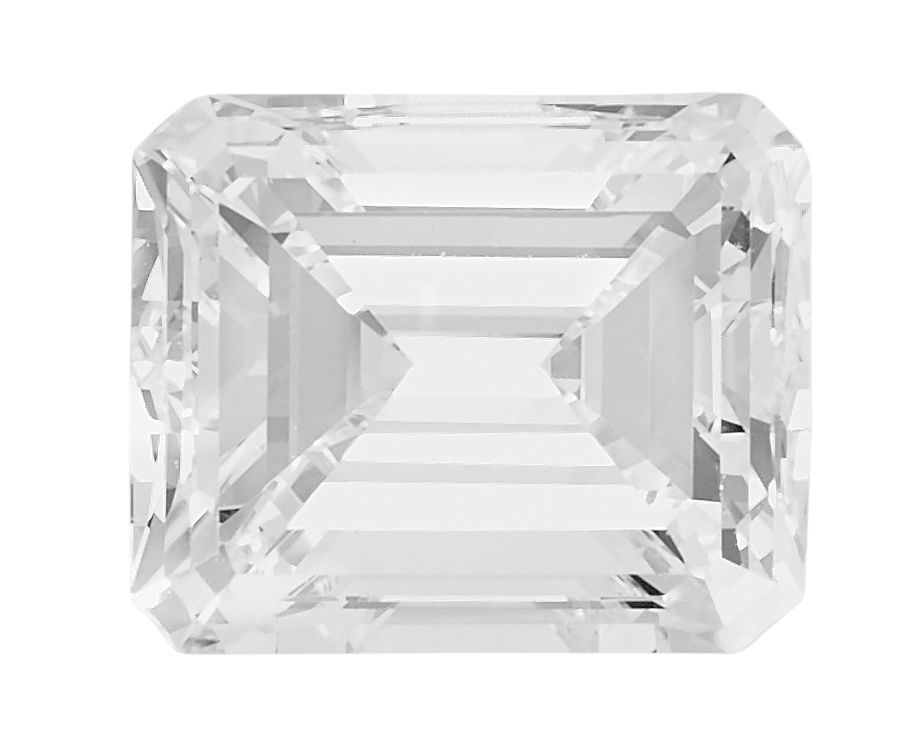 Diamant sur papier pesant 2,01 carats taille émeraude de couleur G et de pureté &hellip;