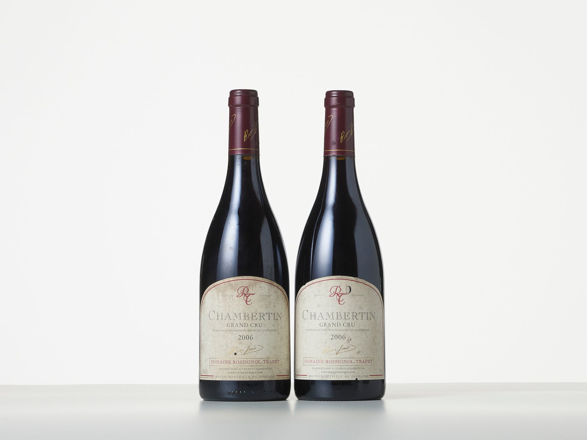 Null 2 Bouteilles CHAMBERTIN (Grand Cru) 
Année : 2006 
Appellation : Domaine Ro&hellip;
