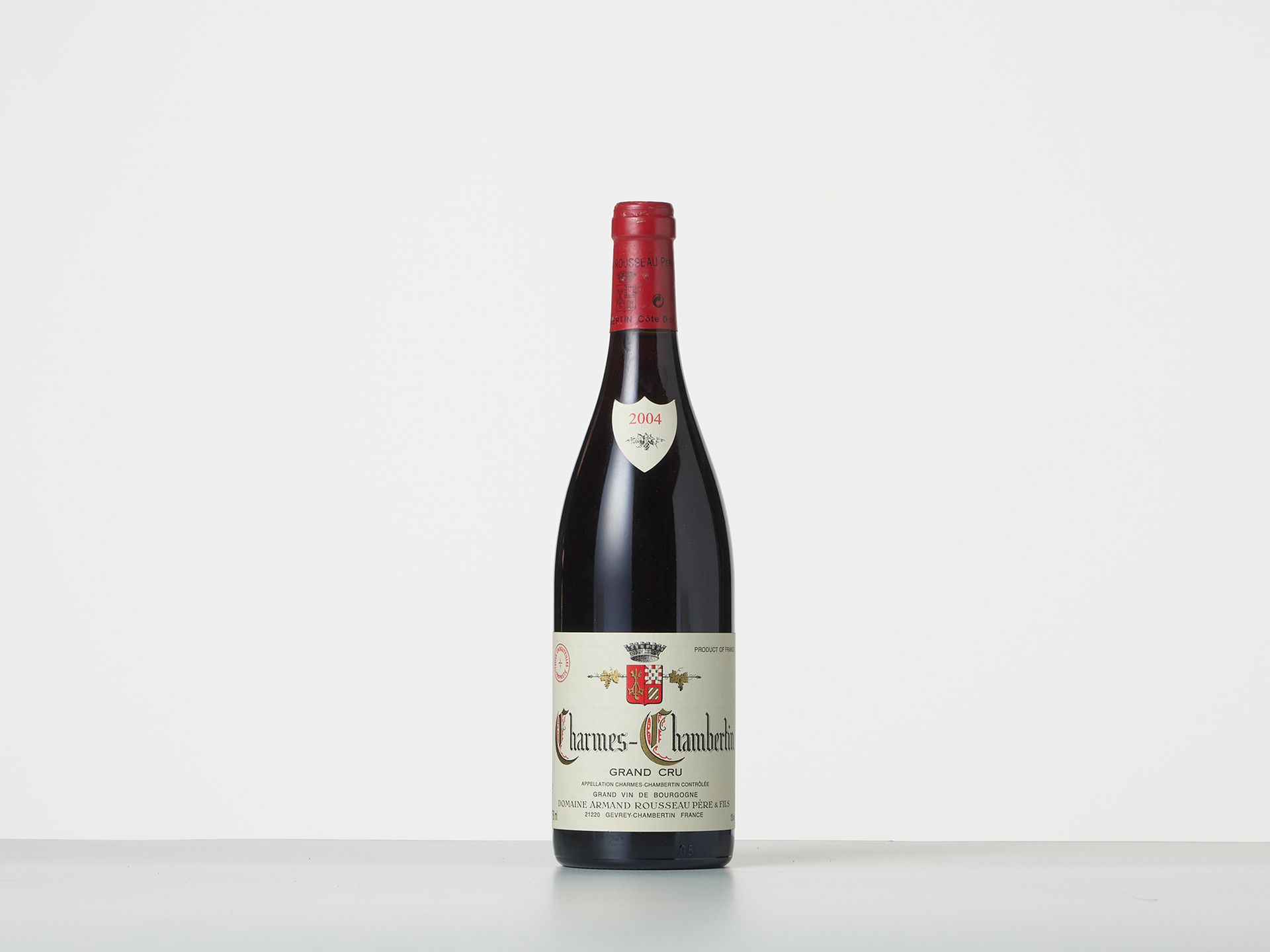 Null 1 Bouteille CHARMES-CHAMBERTIN (Grand Cru) 
Année : 2004 
Appellation : Dom&hellip;