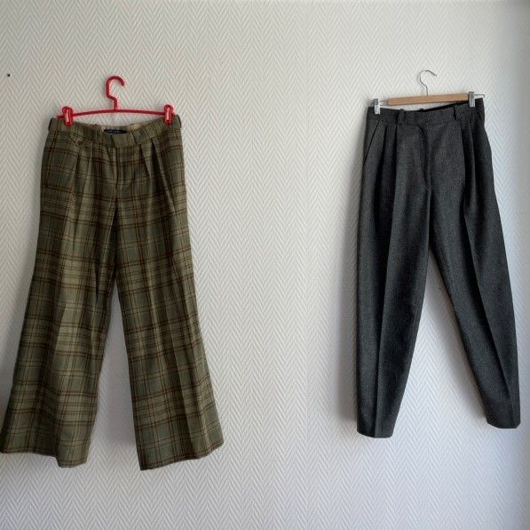 Null 一批衣服包括:

Ralph LAUREN

- 绿色、卡其色和棕色格子呢长裤，两个后袋，两个前袋，羊毛材质 -尺寸 38

Vanessa BRUN&hellip;