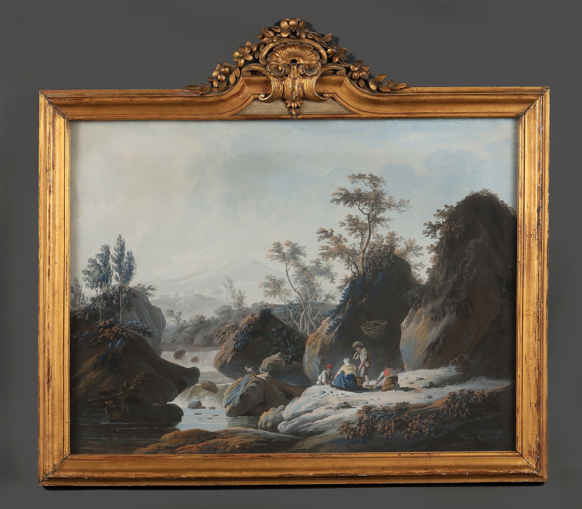 Null 让-皮耶特 (1728-1808)

在溪流中捕鱼

右下角有签名的水粉画（左边天空的湿润度）。

47 x 63 cm



专家 : 贝赛尔的办公&hellip;