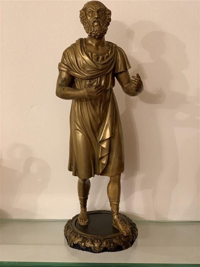 Null Statuette représentant Sénèque en bronze, repose sur une base rapportée

XI&hellip;