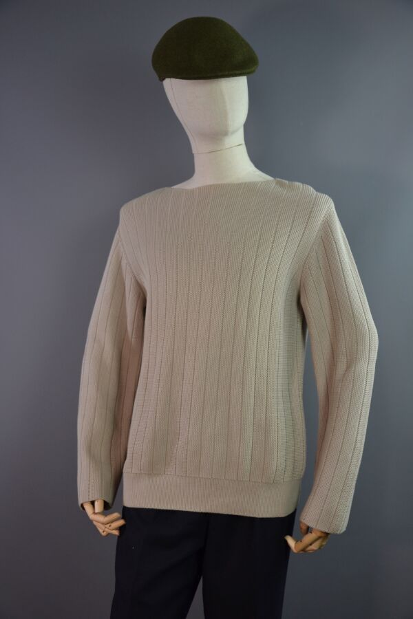 LOUIS VUITTON man Summer sweater in beige cotton knit Si…
