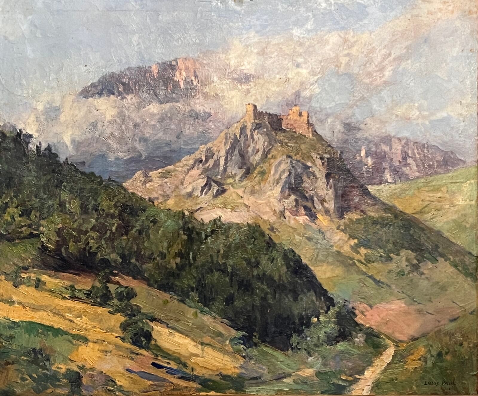Null Louis PAUL (1854-1922)
Paysage au château cathare, Montsegur
Huile sur toil&hellip;