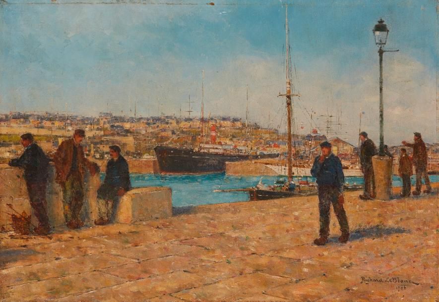 Null Richard LEBLANC (1882-?)

Promeneurs sur le quai du port

Huile sur toile.
&hellip;