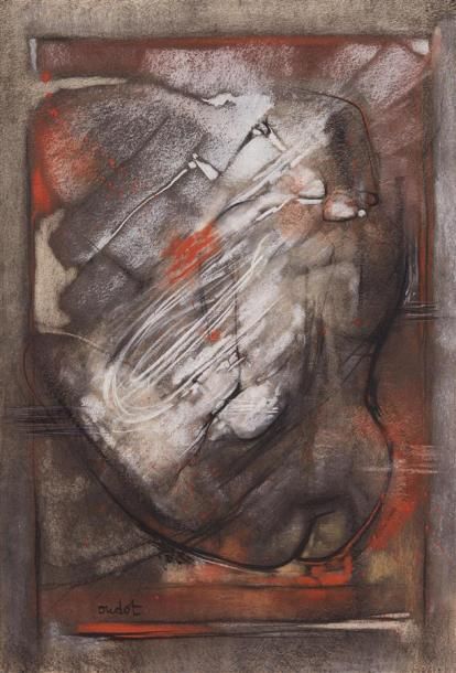Georges OUDOT (1928-2004) Composition au nu
Pastel, signé en bas à gauche
54 x 3&hellip;