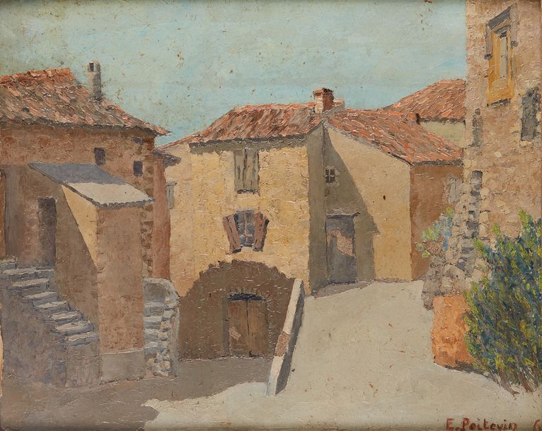 Eléonore Alice POITEVIN (XIX-XXe siècles) Rue d'un village en Provence
Huile sur&hellip;