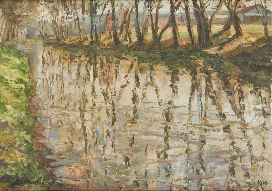 Roger SCHARDNER (1898-1981) Paysage aux arbres et à la rivière
Huile sur toile, &hellip;