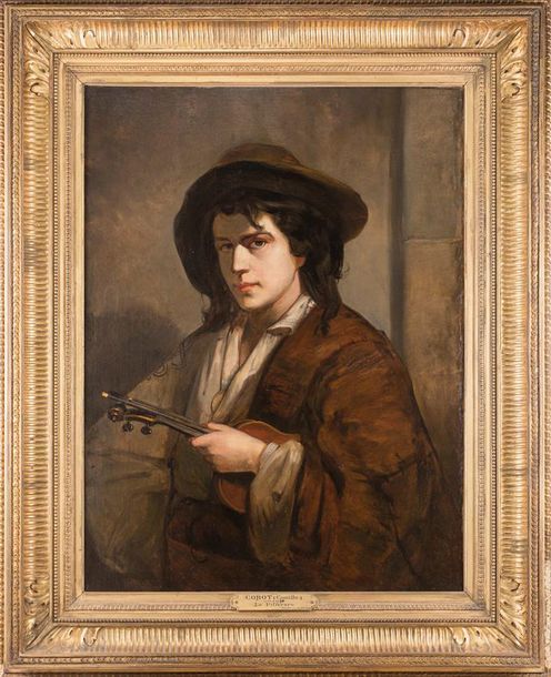 École Française du XIXe siècle Portrait d'un jeune italien au violon
Huile sur t&hellip;