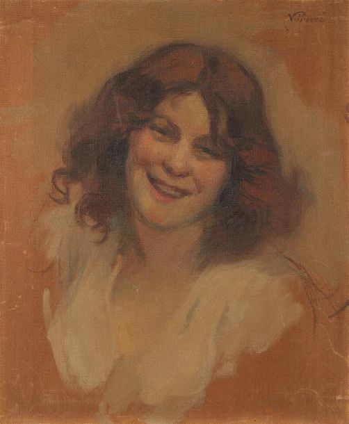 Null Victor PROUVÉ (1858-1943)
Femme souriant
Huile sur toile, signée en haut à &hellip;