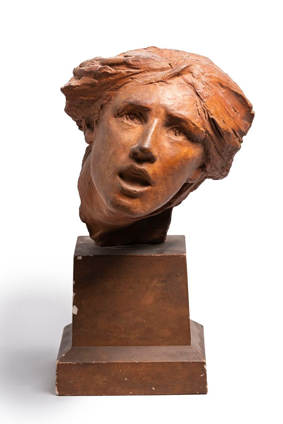 Null 82. René Charles de SAINT-MARCEAUX (1845-1915). Mujer de terracota "Cabeza &hellip;