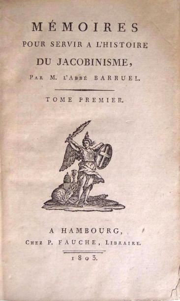 Null 507. BARRUEL (Abbé). Mémoires pour servir à l’Histoire du Jacobinisme. Nouv&hellip;