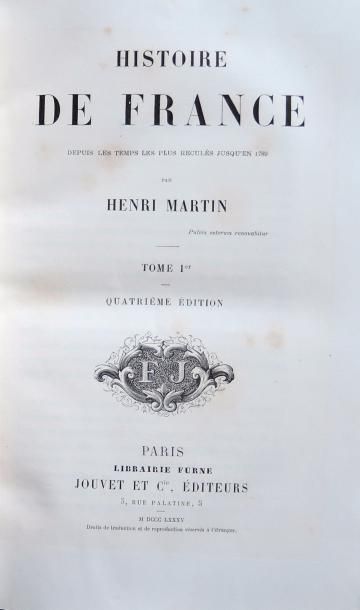 Null 513. MARTIN (Henri). Histoire de France depuis les temps les plus reculés j&hellip;