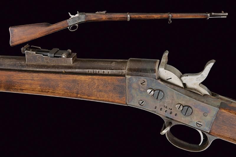 An 1867 model Carl Gustav rolling block rifle 年代：1850 - 1890 出处：挪威，圆形，有膛线，喷嘴处为12&hellip;