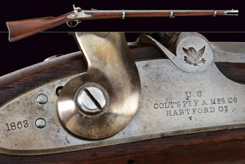 An interesting 1861 colt model Special Musket 年代：1863年 出处：美国，有膛线的圆形15毫米口径枪管，（仍可见&hellip;