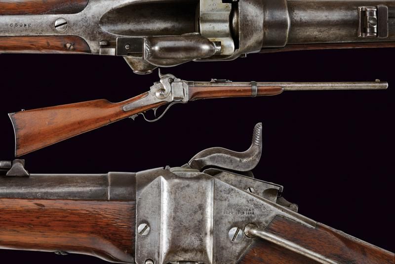 A 1859 Sharps New Model Carbine converted to metallic cartridge datación: Tercer&hellip;