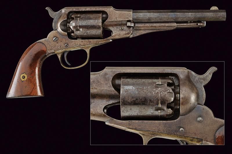 A Remington New Model S/A Belt Revolver 年代：1865-1873 出处：美国，6-1/2'，36口径枪管（枪管干净，可见&hellip;