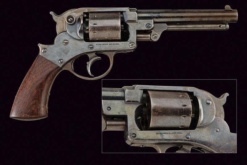 A Starr Arms Co. D.A. 1858 Army Revolver 日期：约1860年 出处：美国，有膛线，圆柱形，44口径枪管，带前视镜。平滑的&hellip;