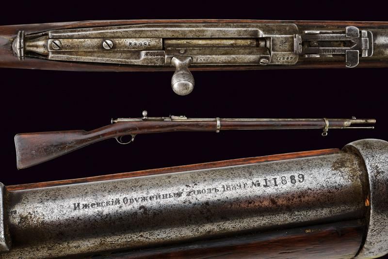 A Berdan II bolt action rifle 年代：1875-1890 出处：俄罗斯，膛线型，圆形，11毫米口径枪管，带刺刀离合器，前视镜，可调式&hellip;