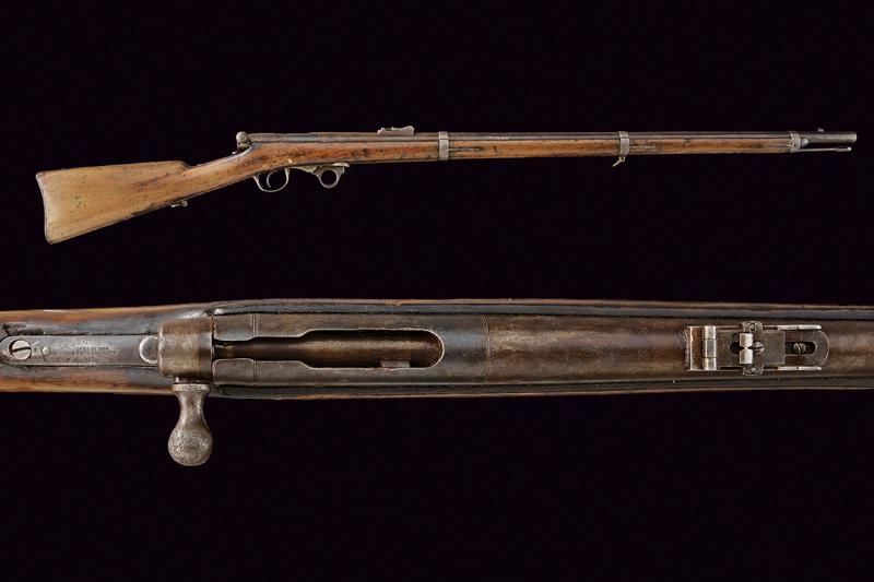 A rare Greene Breech Loading Rifle dating: about 1860 provenance: USA, Round, sm&hellip;
