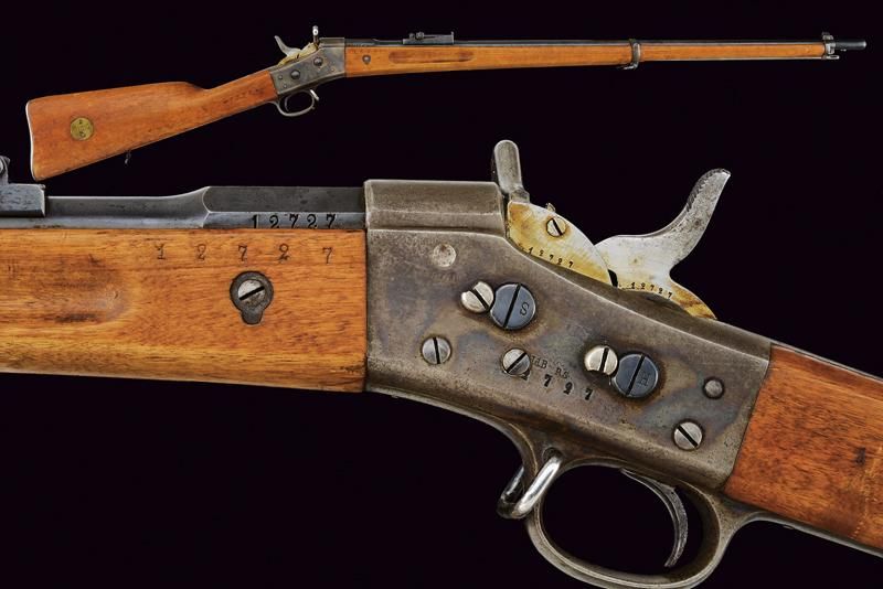 A Remington Rolling Block type breech loading rifle 年代：1872年出处：瑞典，有膛线，圆形，8毫米口径枪管&hellip;