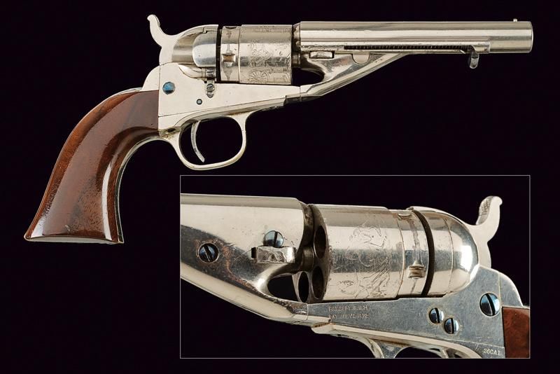 A 1862 Pocket Navy colt, Rimfire conversion, with extractor 年代：1873-1875 出处：美国，圆&hellip;