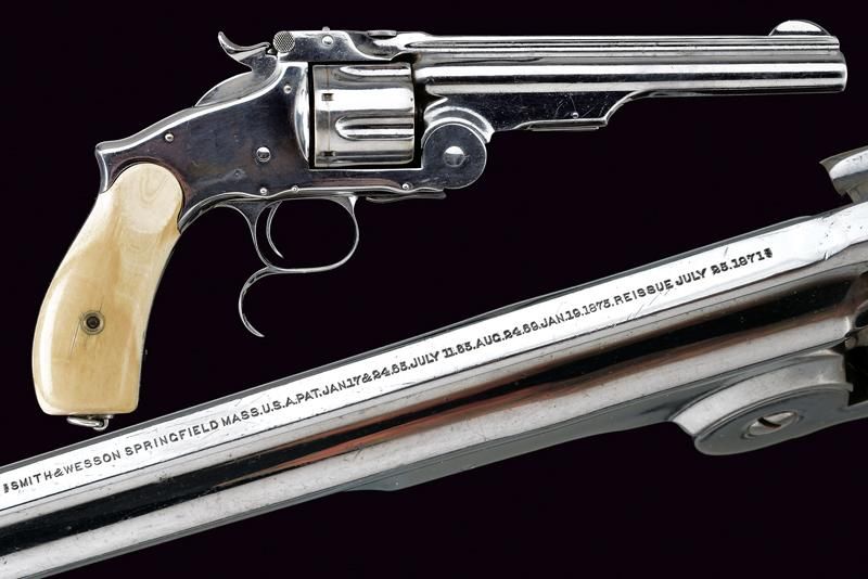 A rare S&W Third Model Russian revolver Datierung: 1874 Herkunft: USA, Runder, 6&hellip;