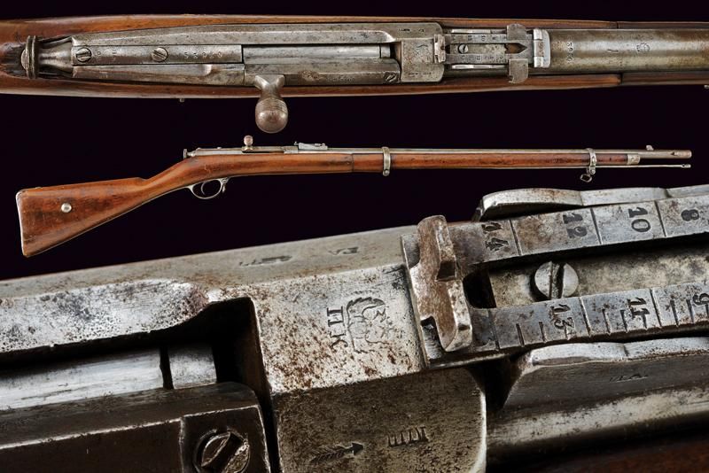 A Berdan II bolt action rifle 年代：1875-1890 出处：俄罗斯，圆形，有膛线，喷嘴处为11毫米口径的枪管（需要清洗，可见凹槽&hellip;