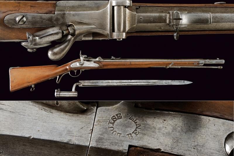 An 1854/67 model Wanzel system Jägerstutzen with bayonet datación: Tercer cuarto&hellip;