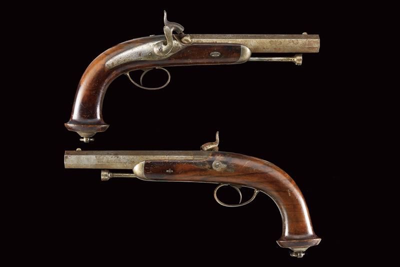 A pair of percussion pistols signed P. Boitard Datierung: 1850/60 Herkunft: Fran&hellip;