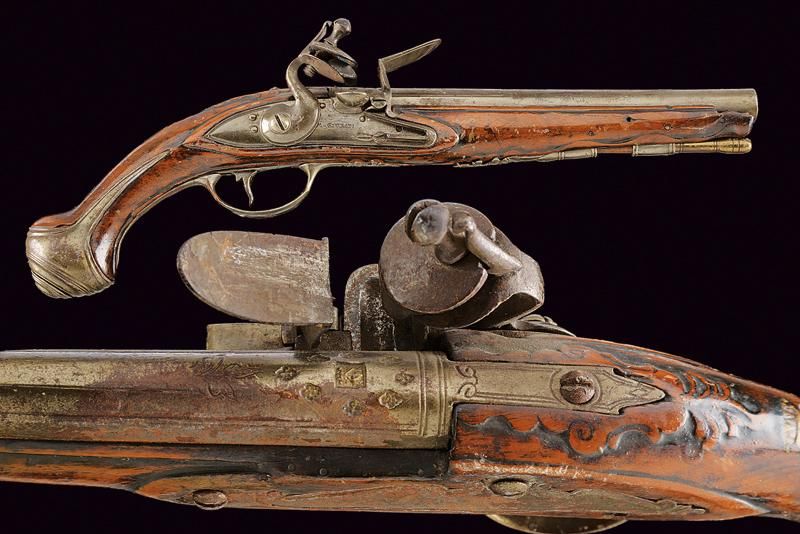 A flintlock pistol signed M. Giurati datation : Provenance : XVIIIe siècle : Ita&hellip;