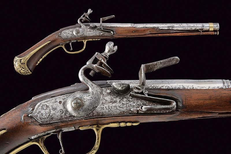 A flintlock pistol dating: late 17th Century provenance: Northern Europe, Smooth&hellip;