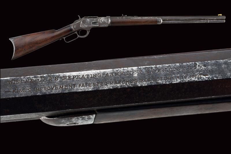 A Winchester Model 1873 Rifle - Third Model 日期：1885-901885-90出处。美国，圆形，有膛线，24'枪管（&hellip;