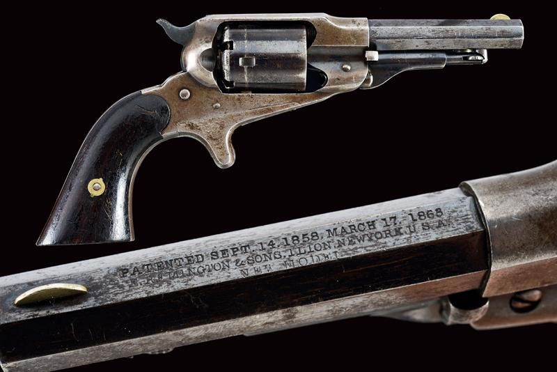 Remington New Model Pocket Revolver Factory Conversation 日期：约1870年 出处：美国，有膛线的八角形&hellip;