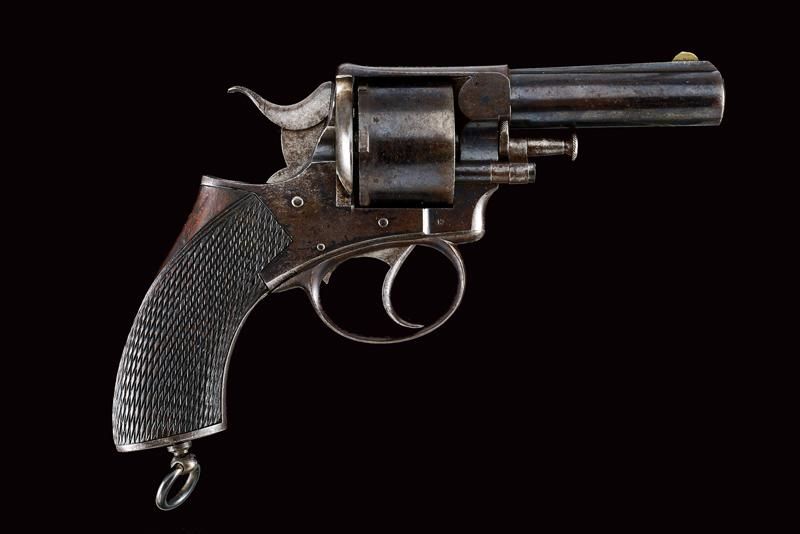 A Webley RIC No.2 Revolver 日期：约1880-1890年 出处：爱尔兰，圆形，有膛线，450口径中心火力的枪管，有前视。清晰的枪膛，可&hellip;