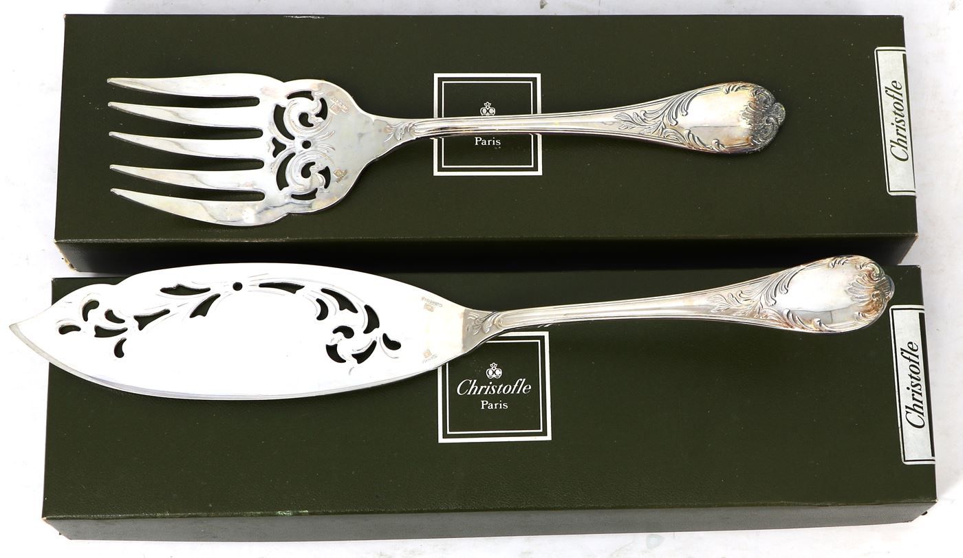 Christofle CHRISTOFLE France 1 couteau à poisson en métal argenté modèle marly /2 