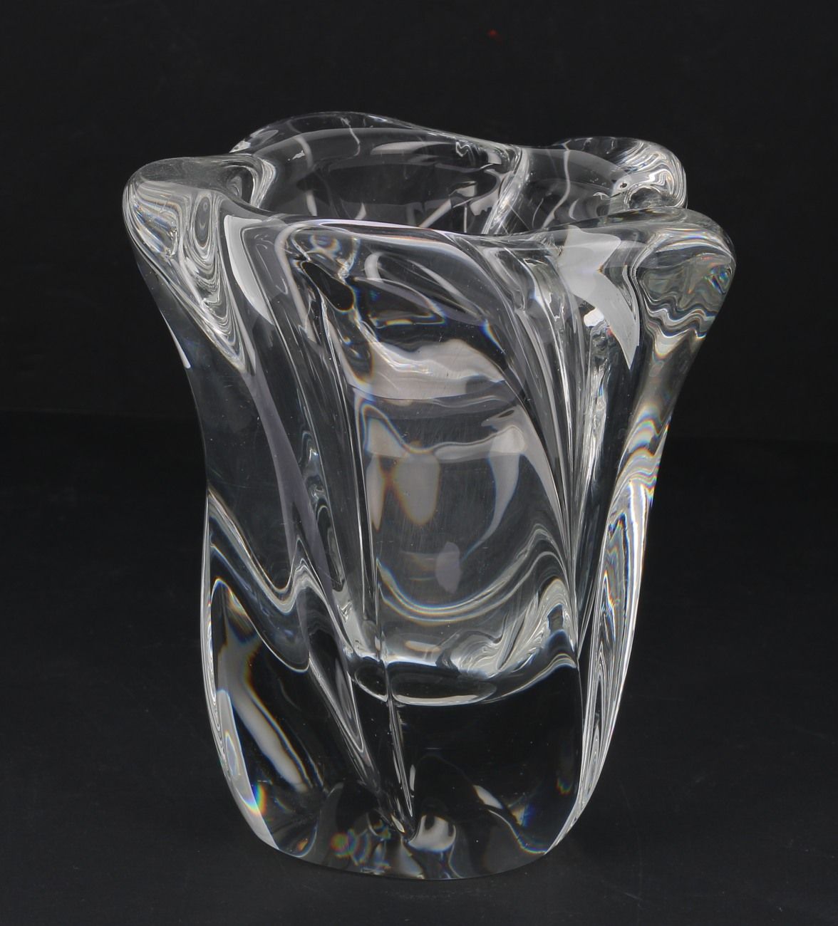 Null DAUM France - Vase en cristal, signé, H 14 cm
