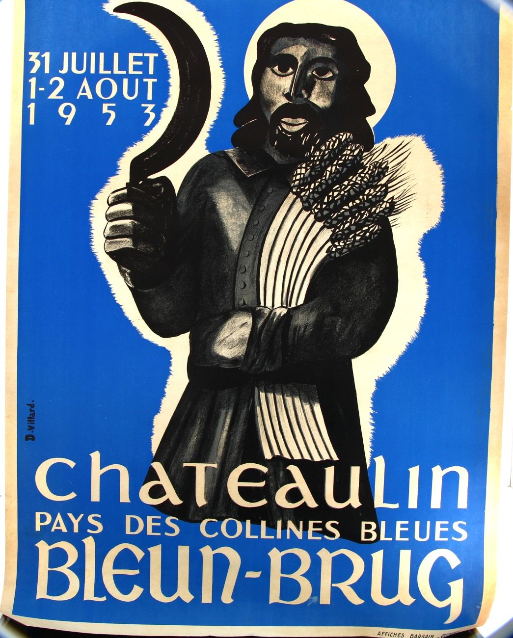 Null BRITANNIA - BLEUN-BRUG manifesto illustrato da Dominique VILLARD, "Châteaul&hellip;