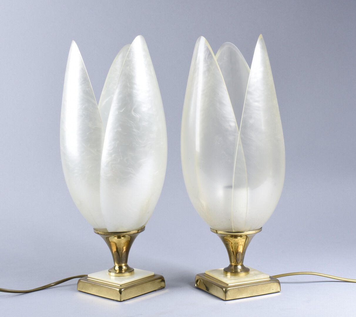 Null ROUGIER Laurent (XXth-XXIth Centuries)

Pair of table lamps model "Tulip". &hellip;