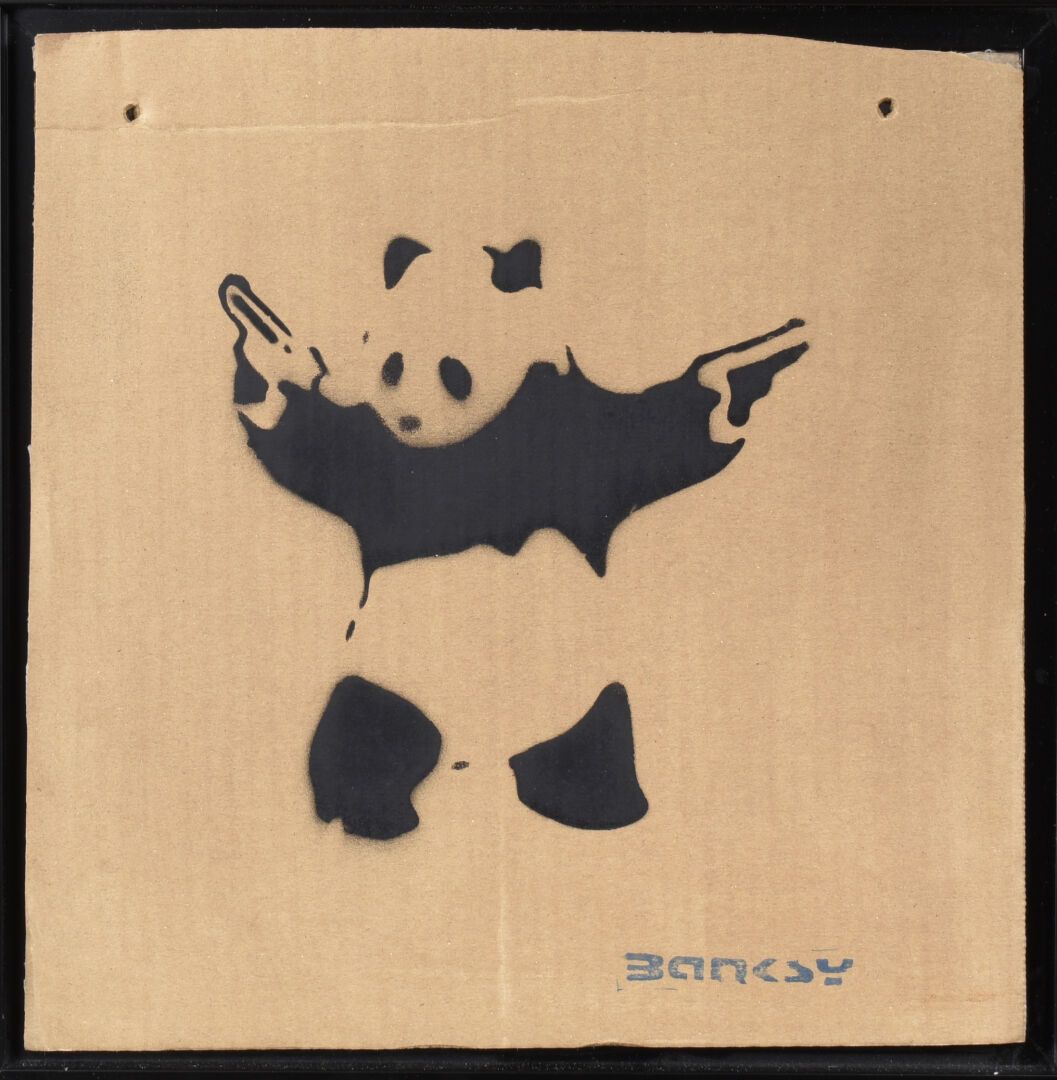 Null BANKSY (Né en 1974)
"Panda with guns" et "Billposter"
2 pochoirs sur carton&hellip;