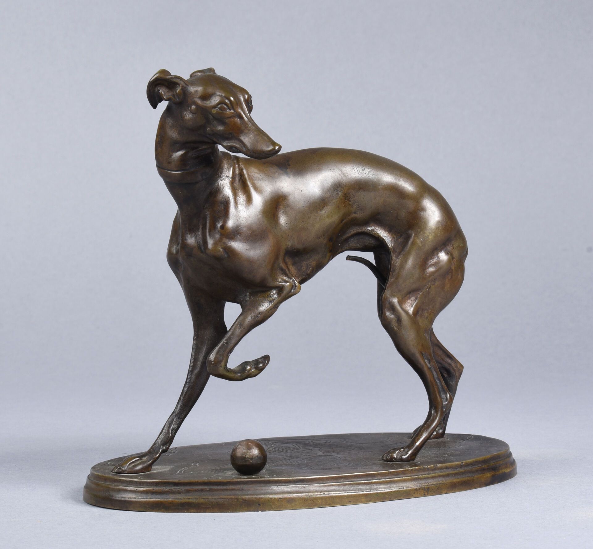 Null MENE Pierre-Jules (1810-1879) (After)
"Levrette playing ball"
Bronze proof &hellip;