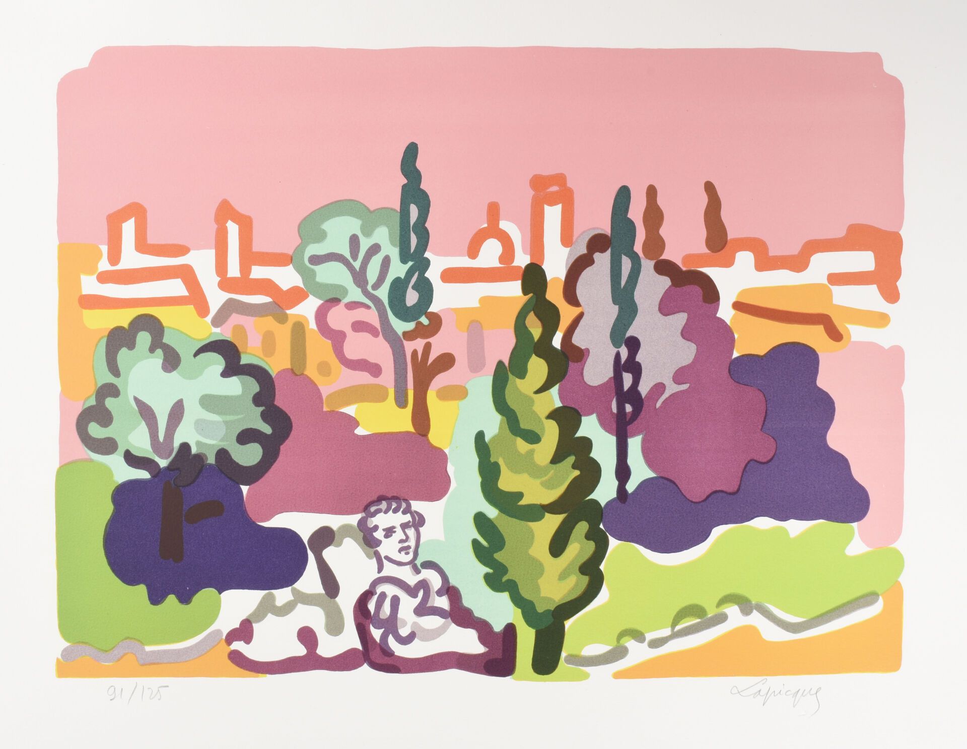 Null LAPICQUE Charles (1898-1988)
"Roma" (1957)
Litografia a colori su carta Arc&hellip;
