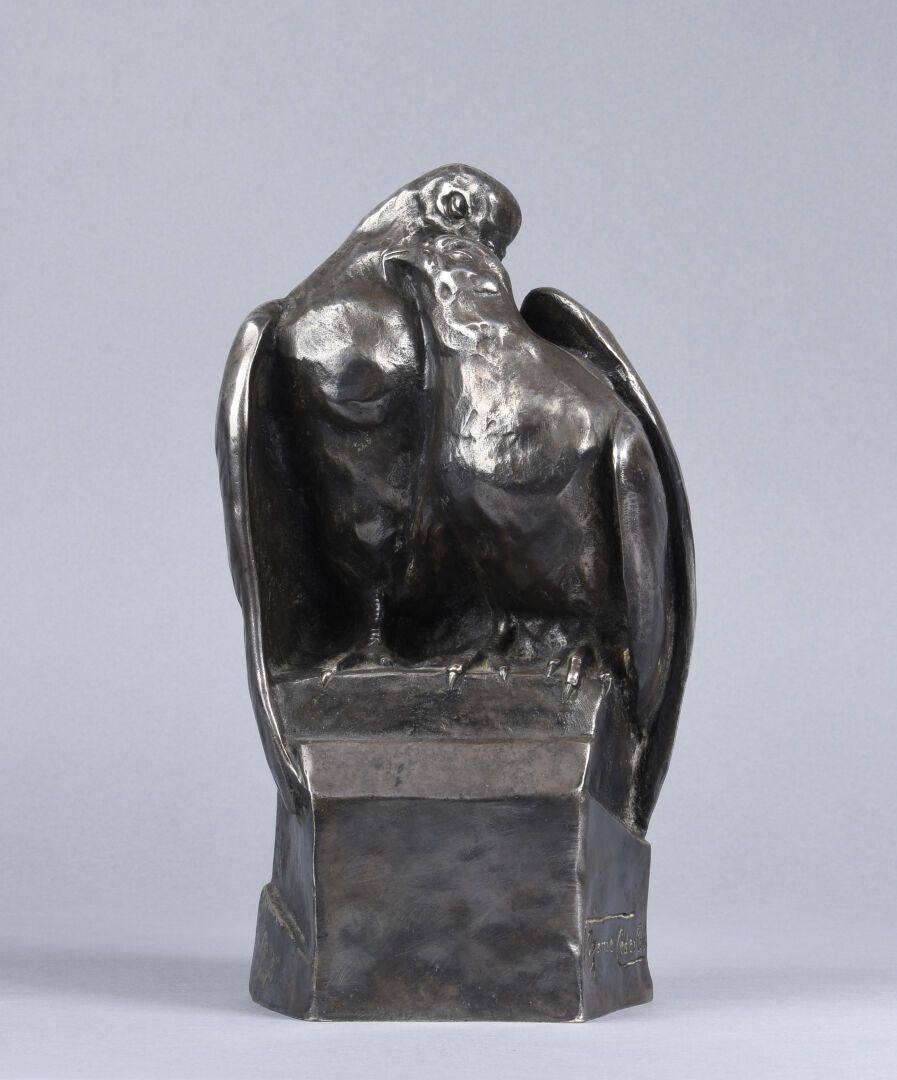 Null OZANNE CEDERLUND Frédérique (1880-1966)
"Couple of embracing pigeons".
Art &hellip;