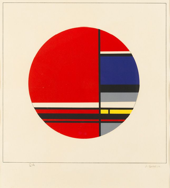 Jean GORIN (1899-1981) CERCLE ABSTRAIT
Lithographie en couleurs
Signée et annoté&hellip;
