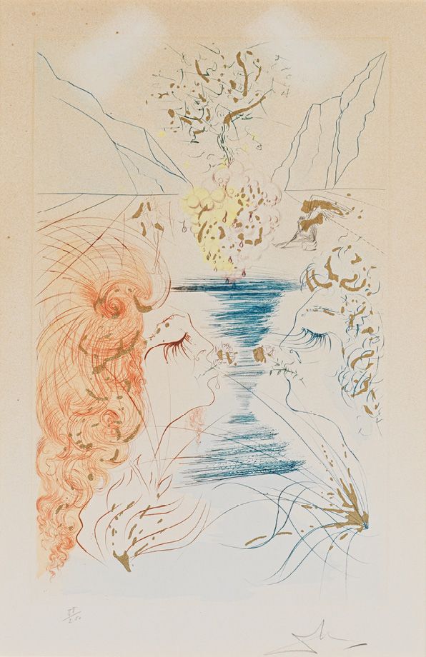 Salvador DALI (1904-1989) LE BAISER (THE KISS), 1971 (Michler and Löpsinger 469)&hellip;