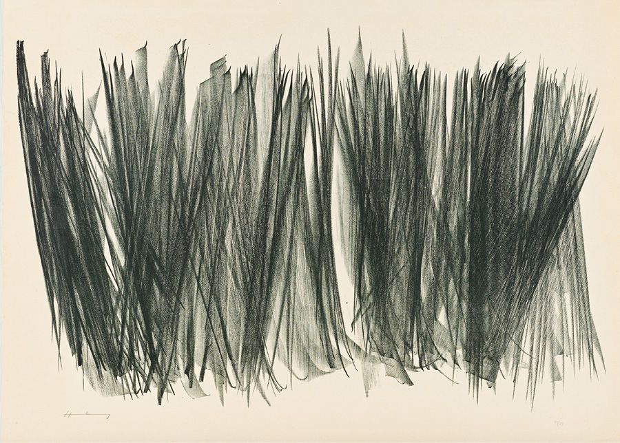 Hans HARTUNG (1904-1989) L. 106, 1963 (Schmücking, 169; RMM, 184)
石版画，铅笔和划痕在BFK &hellip;